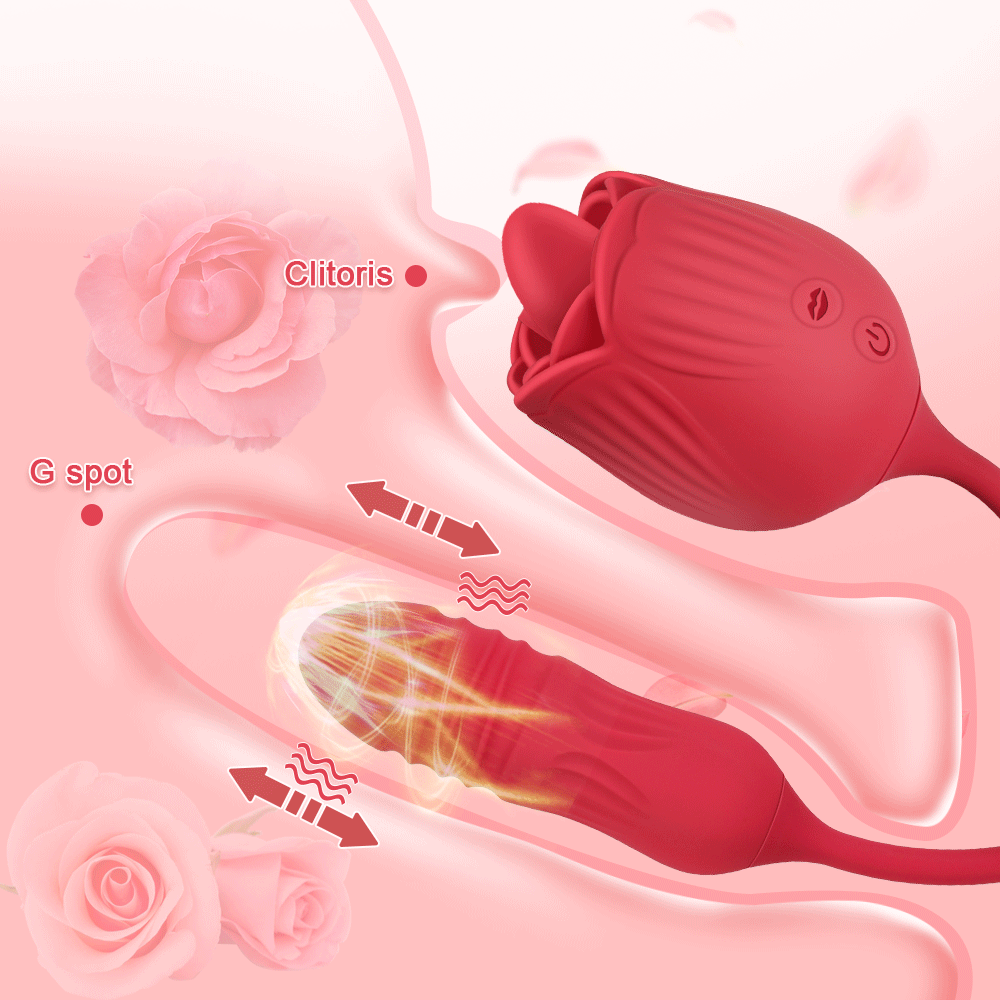 Sỉ Trứng rung hoa hồng rung thụt mạnh kèm lưỡi liếm massage điểm G cao cấp