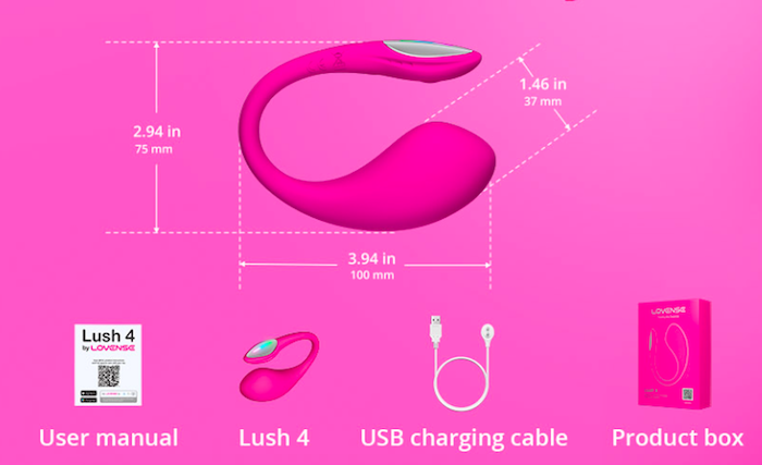 Lovense Lush 4 trứng rung không dây cao cấp điều khiển từ xa qua app controlled