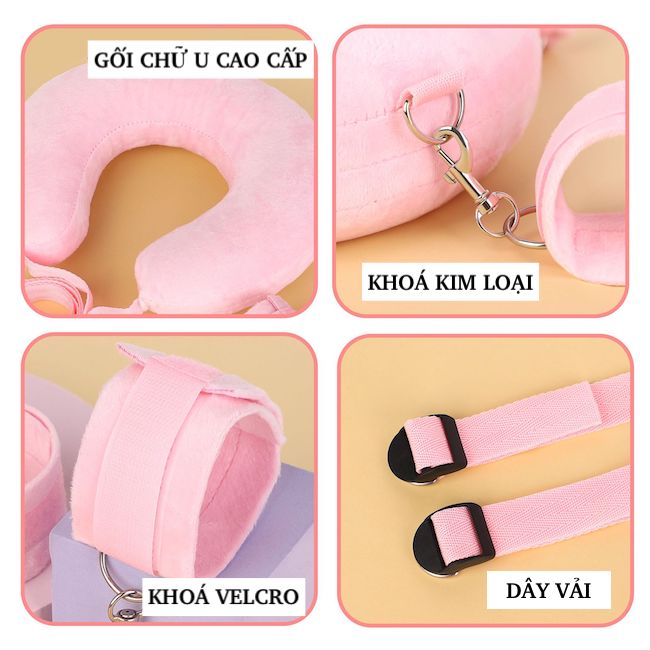 Sỉ Bộ Trói Tay Chân Cổ Gối Chữ U Có Đệm Bông Cao Cấp Đồ Chơi BDSM hàng xách tay Sỉ Bộ Trói Tay Chân Cổ Gối Chữ U Có Đệm Bông Cao Cấp Đồ Chơi BDSM hàng xách tay