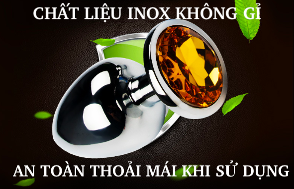 Phân phối Phích inox cắm hậu môn butt plugs màu bạc đính đá size nhỏ 2.8cm nhập khẩu Phân phối Phích inox cắm hậu môn butt plugs màu bạc đính đá size nhỏ 2.8cm nhập khẩu