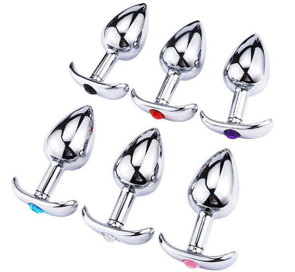 Mua Phích inox cắm hậu môn đính đá size vừa 3.4cm butt plugs Anal Toy giá sỉ Mua Phích inox cắm hậu môn đính đá size vừa 3.4cm butt plugs Anal Toy giá sỉ