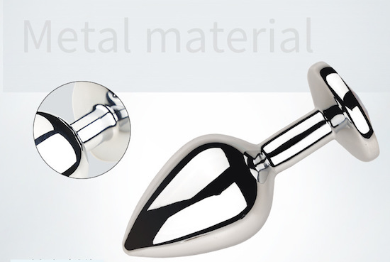 Cửa hàng bán Phích inox cắm hậu môn butt plugs màu bạc đính đá size nhỏ 2.8cm hàng xách tay Cửa hàng bán Phích inox cắm hậu môn butt plugs màu bạc đính đá size nhỏ 2.8cm hàng xách tay