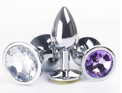 Phân phối Phích inox cắm hậu môn butt plugs màu bạc đính đá size nhỏ 2.8cm nhập khẩu Phân phối Phích inox cắm hậu môn butt plugs màu bạc đính đá size nhỏ 2.8cm nhập khẩu