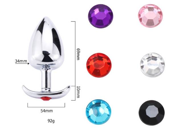 Mua Phích inox cắm hậu môn đính đá size vừa 3.4cm butt plugs Anal Toy giá sỉ Mua Phích inox cắm hậu môn đính đá size vừa 3.4cm butt plugs Anal Toy giá sỉ