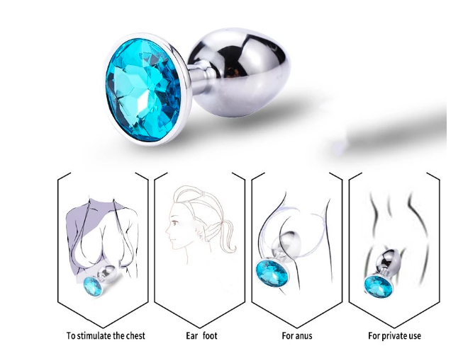 Phân phối Phích inox cắm hậu môn butt plugs màu bạc đính đá size nhỏ 2.8cm nhập khẩu Phân phối Phích inox cắm hậu môn butt plugs màu bạc đính đá size nhỏ 2.8cm nhập khẩu