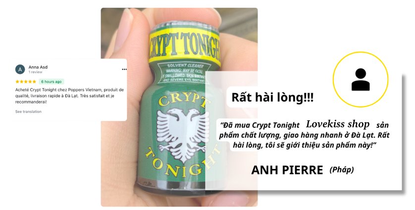 Popper Crypt Tonight 10ml loại mạnh nhất tăng khoái cảm tức thì