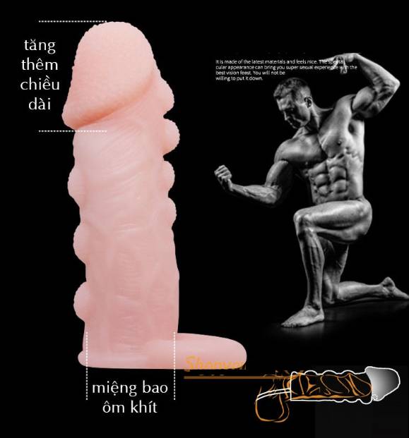 Bao cao su đôn dên Brave man nhiều gân gai bi nổi