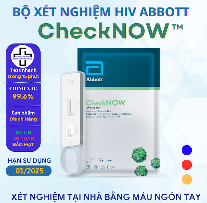 Nơi bán Bộ que kit test CheckNow Abbott Hoa Kỳ xét nghiệm HIV chính xác tại nhà giá rẻ