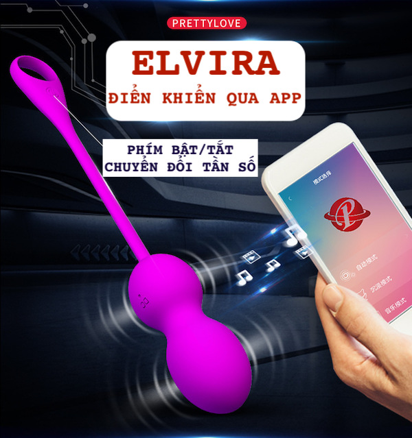 Bỏ sỉ Trứng rung cao cấp PrettyLove Elvira điều khiển qua app điện thoại bluetooth giá sỉ