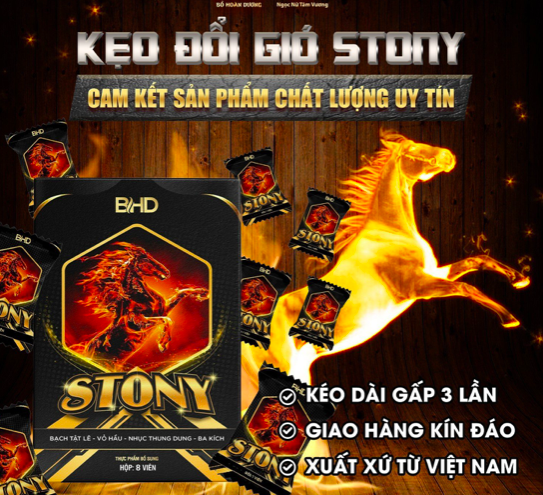 Thông tin Kẹo đổi gió Stony chính hãng cho nam nữ tăng cường sinh lý kéo dài thời gian nhập khẩu
