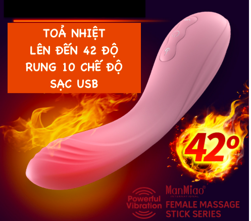 Heated Vibrator ManMiao máy rung cầm tay kết hợp toả nhiệt sưởi ấm