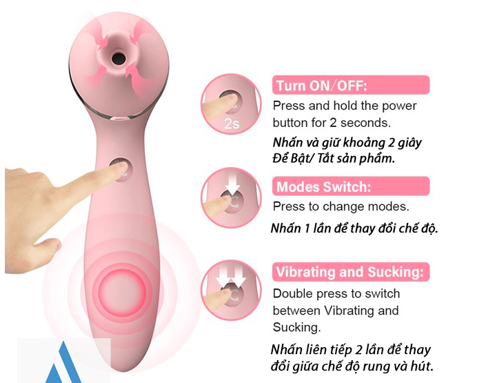 KISTOY POLLY PLUS máy massage vùng kín 2 đầu rung hút mạnh Kisstoy pollyplus KISTOY POLLY PLUS máy massage vùng kín 2 đầu rung hút mạnh Kisstoy pollyplus