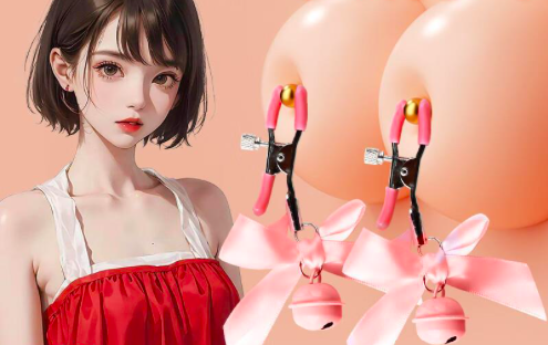 Bộ kẹp vú có lục lạc đính nơ dễ thương Bộ kẹp vú có lục lạc đính nơ dễ thương