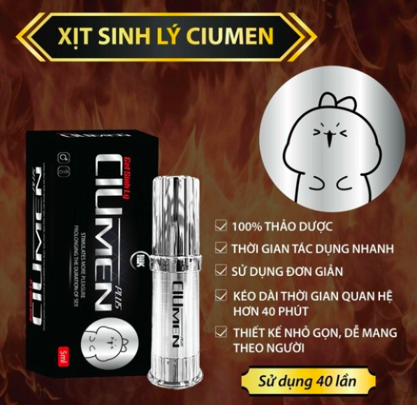 Mua Xịt Ciumen Plus màu trắng bản loại mới chống xuất tinh sớm kéo dài thời gian cao cấp