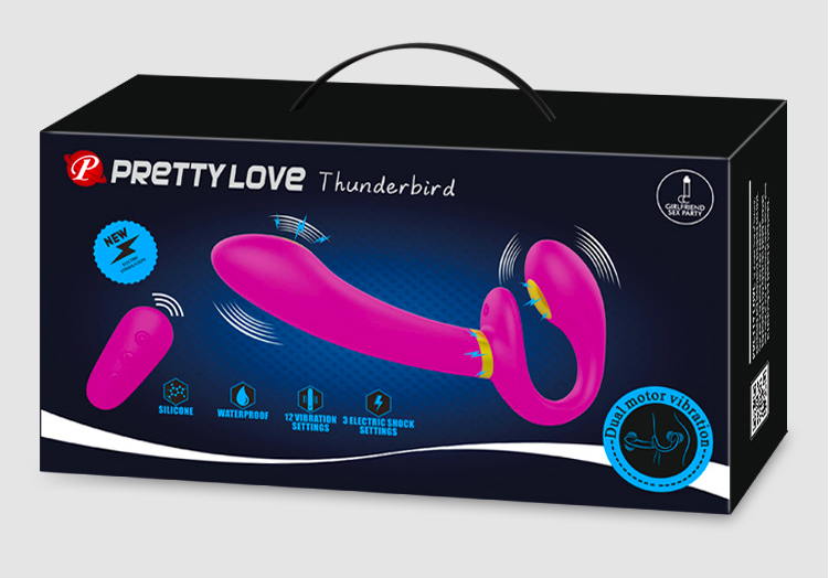 Giá sỉ Dương vật giả 2 đầu rung và sốc điện dùng sạc - Pretty Love Thunderbird hàng xách tay