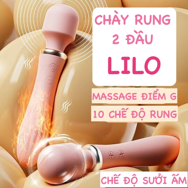 Địa chỉ bán Chày rung 2 đầu LiLo không dây toả nhiệt máy massage điểm G giá rẻ