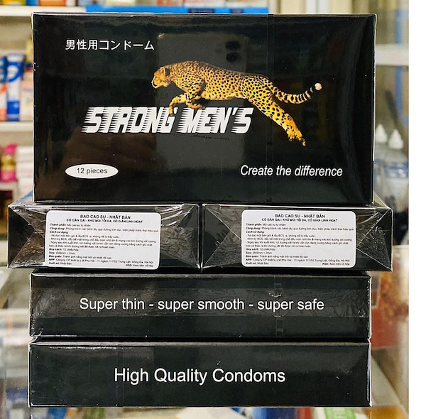 Phân phối Bao cao su Strong Men gân gai Nhật Bản có mùi hương hộp 12 chiếc loại tốt