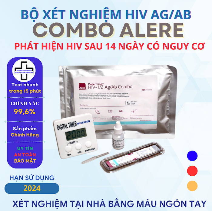 Thông tin Que test HIV Alere combo Ag/Ab sau 14 ngày phát hiện HIV chính xác giá sỉ