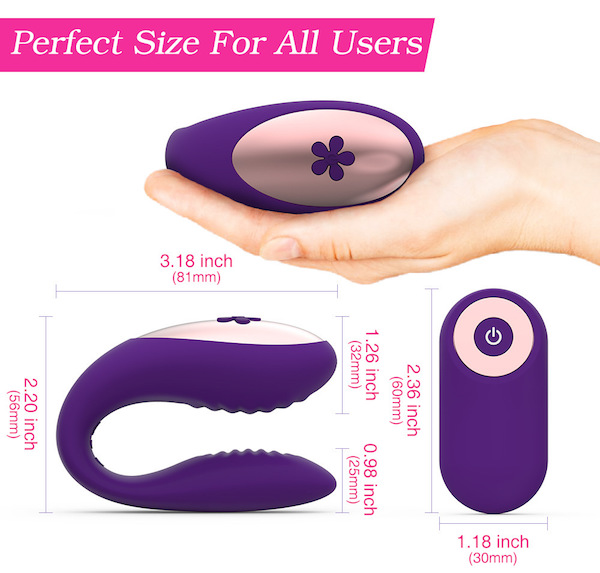 Trứng rung tình yêu 2 đầu Easy Toys máy massage âm đạo điểm G cho nữ có điều khiển từ xa