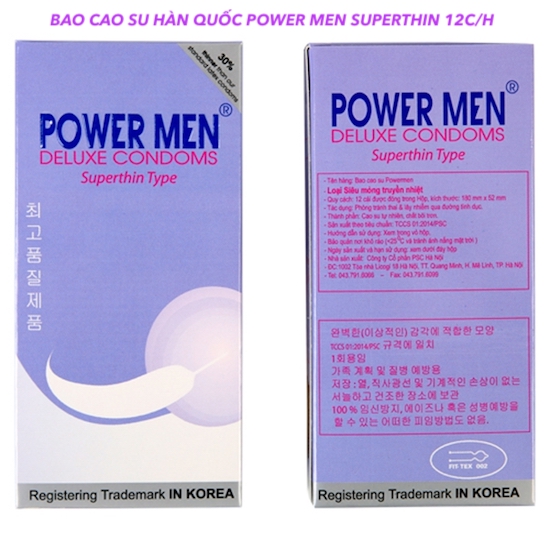 Bỏ sỉ Bao cao su Power Men Duluxe Superthin siêu mỏng powermen chính hãng Hàn Quốc loại tốt