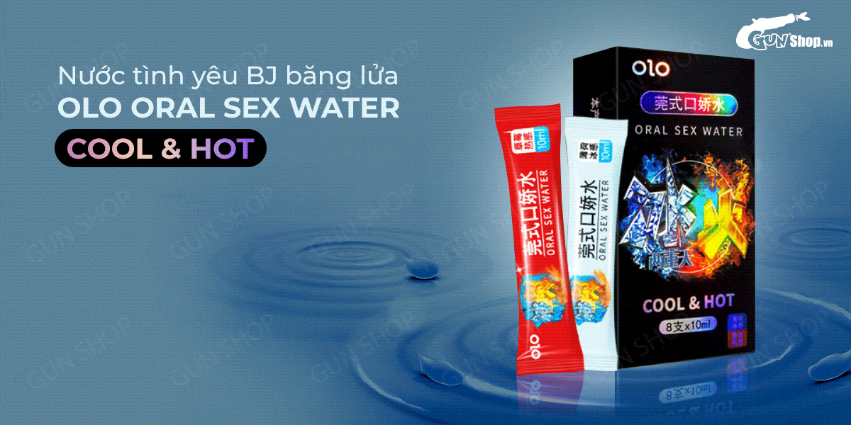  Nhập sỉ Nước tình yêu BJ băng lửa - OLO Oral Sex Water Cool & Hot - Hộp 4 cặp chính hãng
