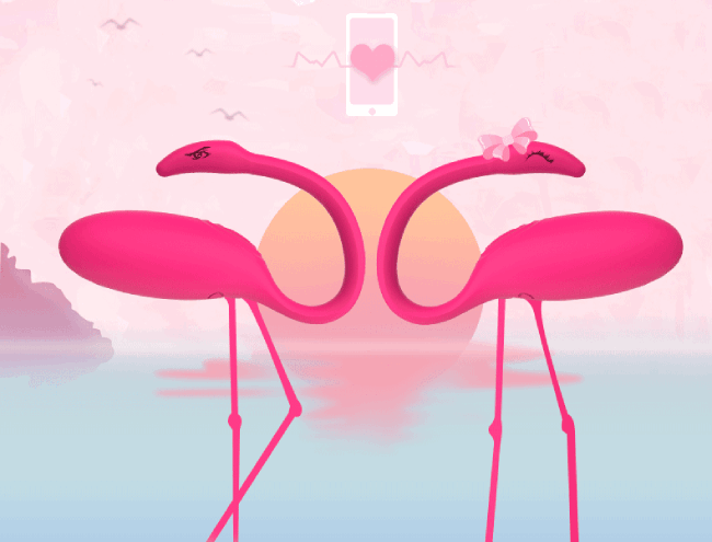 Trứng  rung thiên nga Flamingo điều khiển từ xa bằng điện thoại