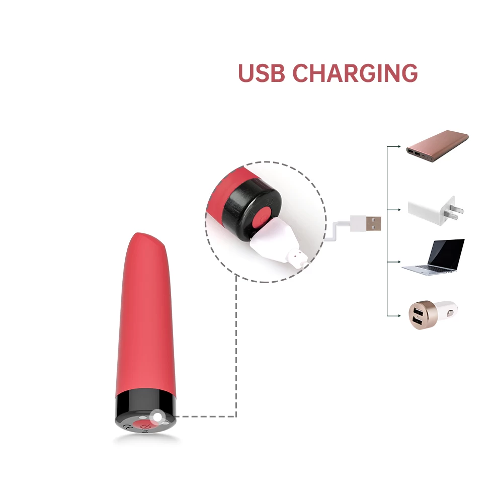 Máy rung có thiết kế sạc USB kết nối dễ dàng