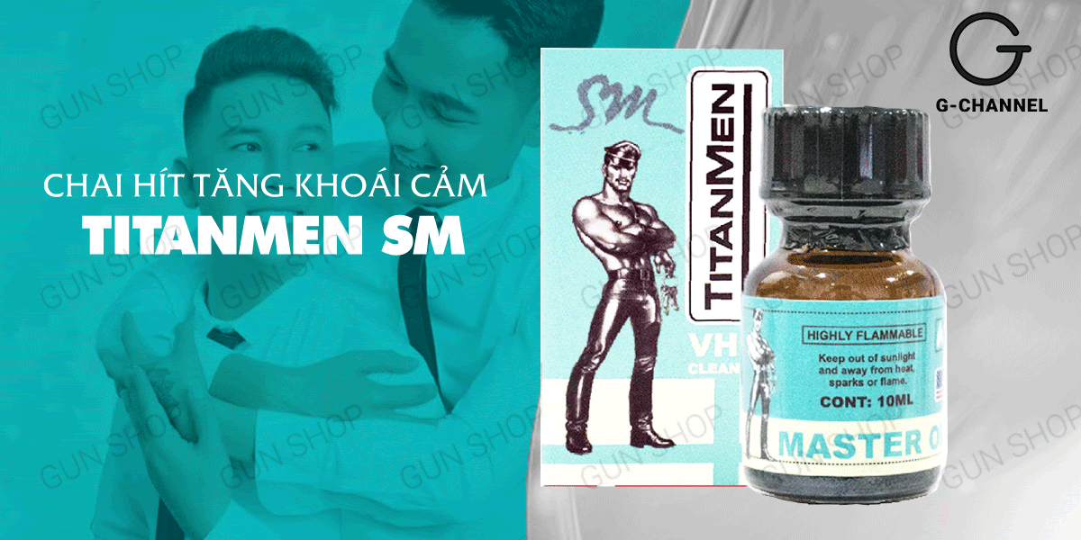 Thông tin Chai hít tăng khoái cảm Popper Titanmen SM - Chai 10ml hàng xách tay