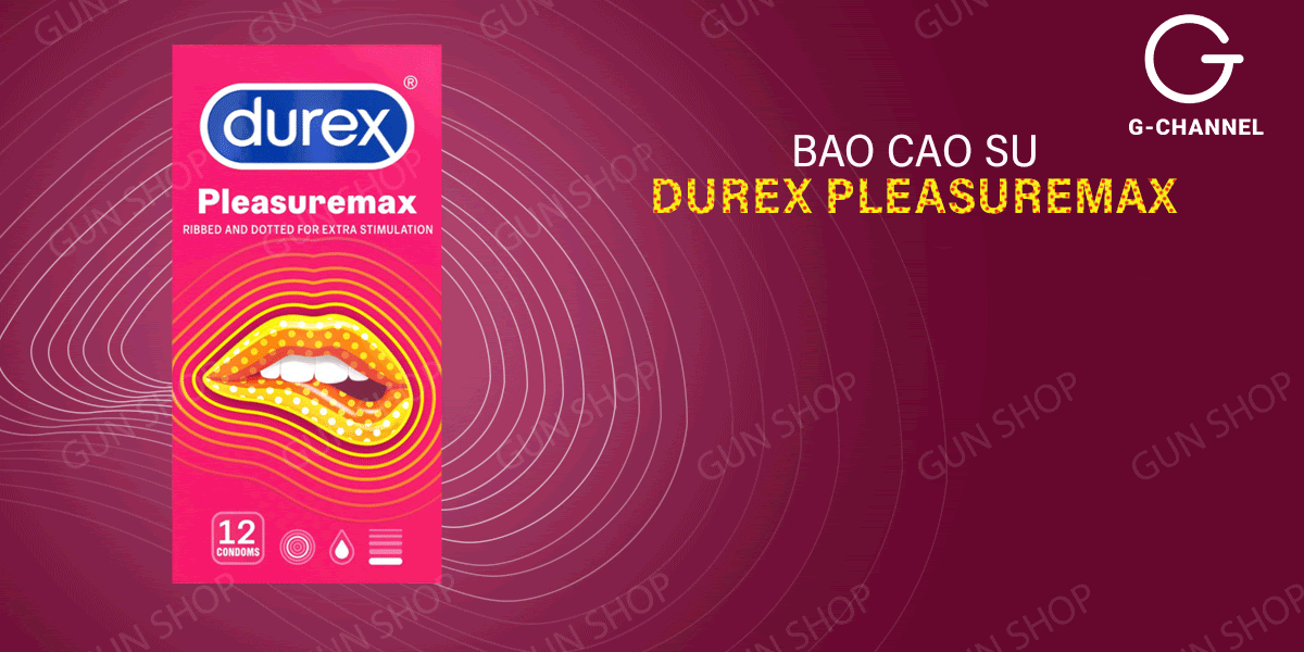 Cửa hàng bán Bao cao su Durex Pleasuremax gân gai - Hộp 12 cái giá rẻ