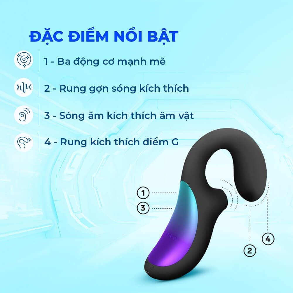 Máy massage âm đạo Lelo Enigma Wave rung hút ngoáy đa chức năng cao cấp