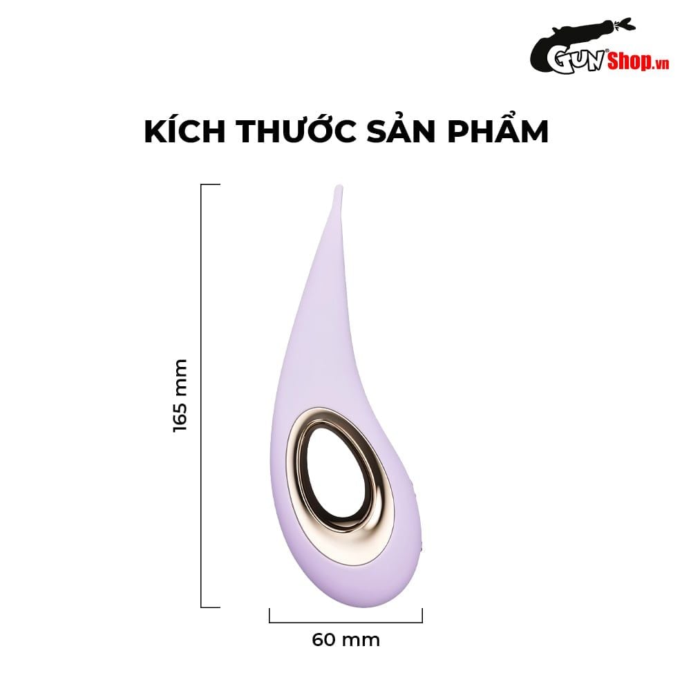 Máy massage âm đạo Lelo Dot đầu mềm cong rung elip kích thích chính xác