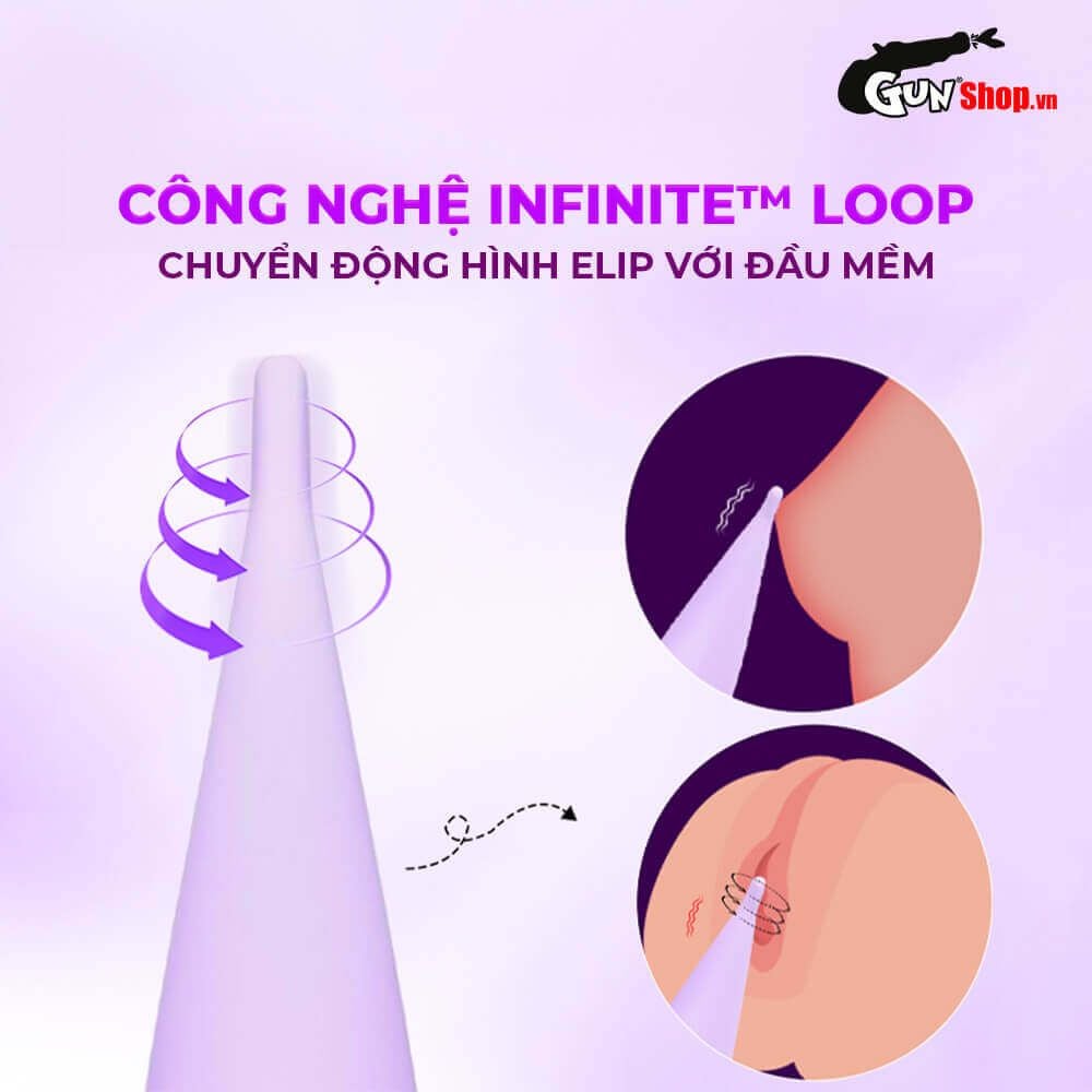 Máy massage âm đạo Lelo Dot đầu mềm cong rung elip kích thích chính xác