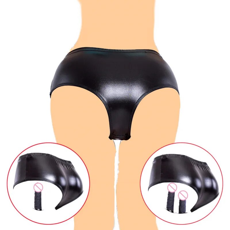 Bỏ sỉ Dương vật giả gắn quần lót da PU sextoy đồ chơi cho les chính hãng