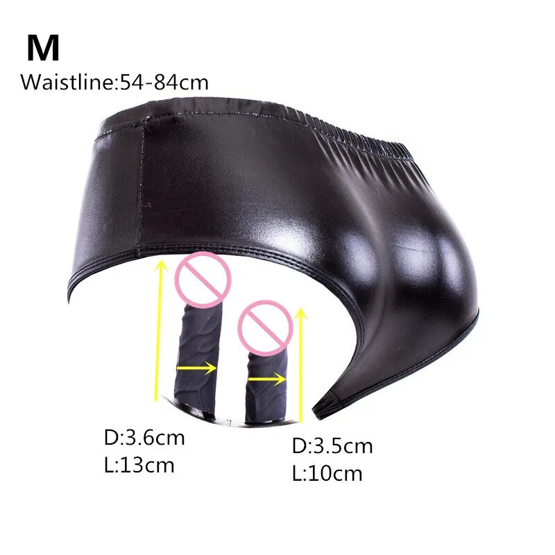 Bỏ sỉ Dương vật giả gắn quần lót da PU sextoy đồ chơi cho les chính hãng
