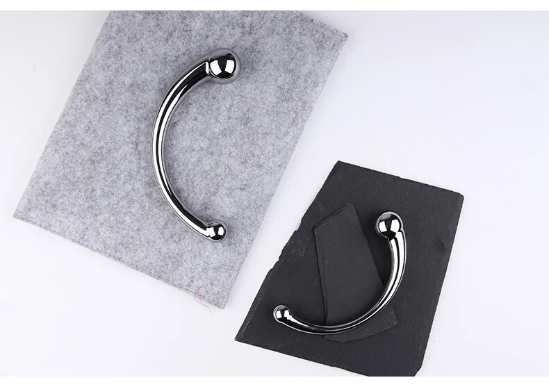 Bỏ sỉ Que inox hai đầu cong chữ C dụng cụ massage kích thích hậu môn tuyến tiền liệt hàng xách tay
