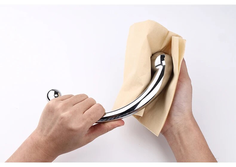 Bỏ sỉ Que inox hai đầu cong chữ C dụng cụ massage kích thích hậu môn tuyến tiền liệt hàng xách tay