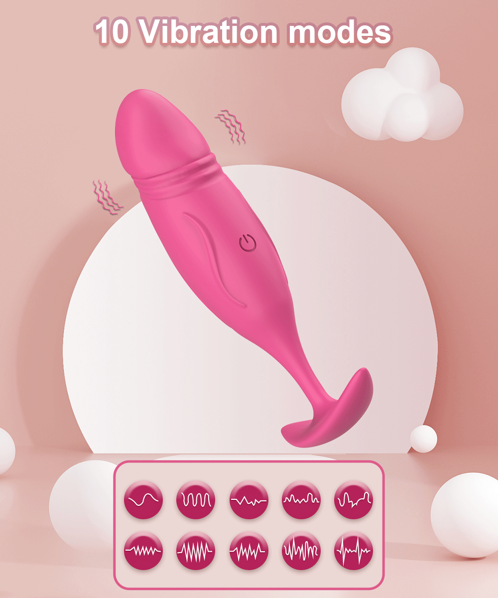 Kho sỉ Trứng rung tình yêu hình dương vật giả massage âm đạo hậu môn có remote nhập khẩu