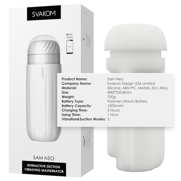 Bỏ sỉ Âm đạo giả tự động điều khiển qua app điện thoại tương tác webcam - Svakom Sam Neo giá sỉ