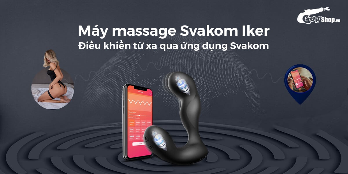 Shop bán Máy massage hậu môn Svakom Iker JR điều khiển qua app ứng dụng giá sỉ