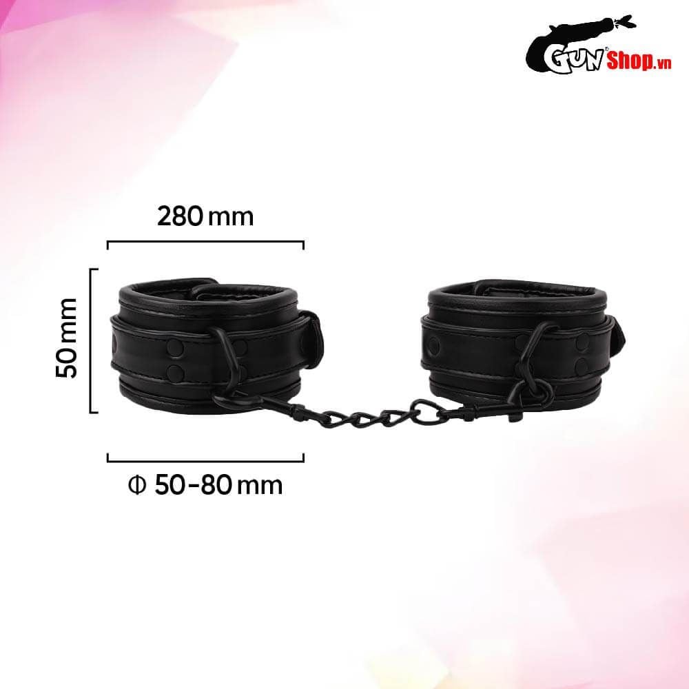 Còng tay Chisa Fierce Euphoria Deluxe ankle restraint cuffs PU cao cấp