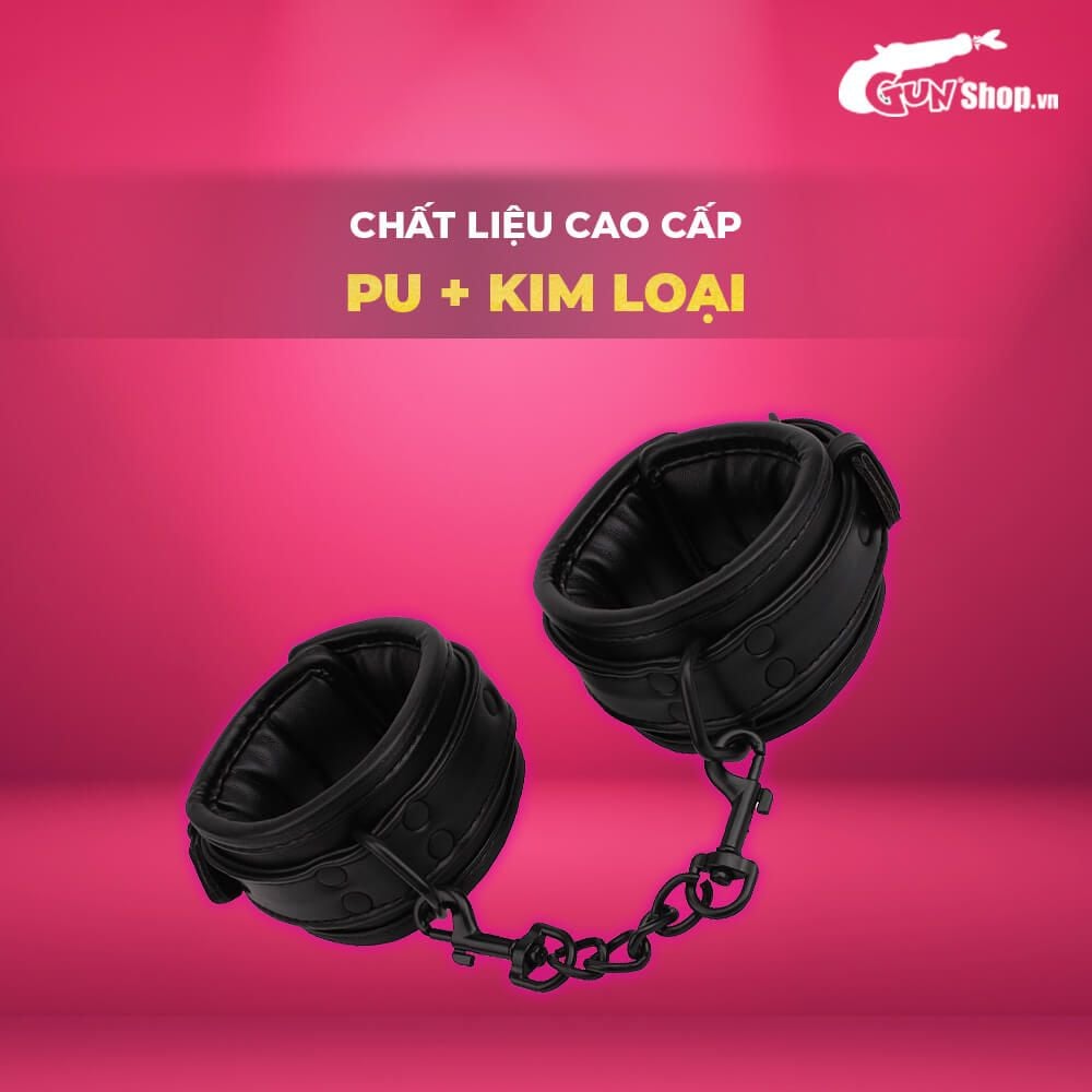 Còng tay Chisa Fierce Euphoria Deluxe ankle restraint cuffs PU cao cấp