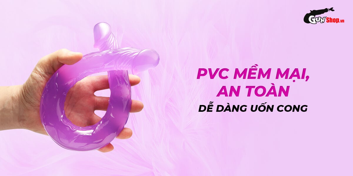 Đánh giá Dương vật giả 2 đầu Chisa Hi-Rubber 12.8 Inch Tím giá rẻ