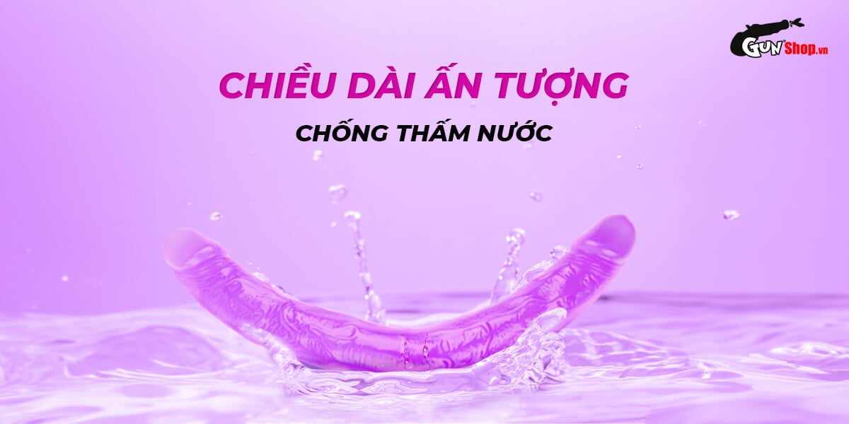 Đánh giá Dương vật giả 2 đầu Chisa Hi-Rubber 12.8 Inch Tím giá rẻ