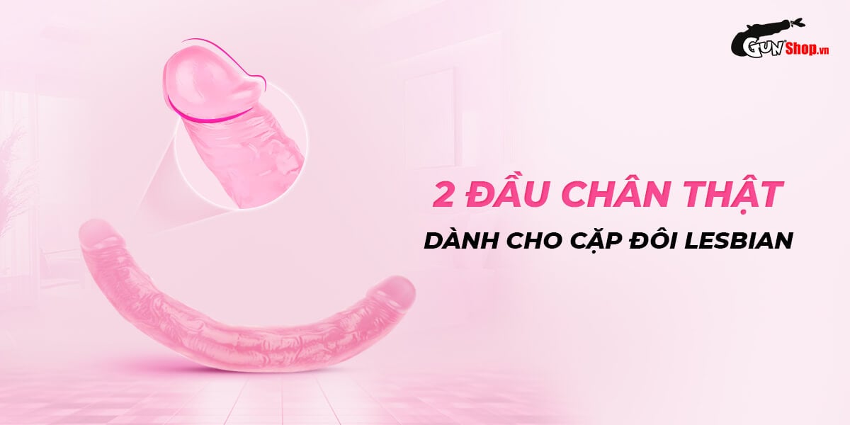 Cửa hàng bán Dương vật giả 2 đầu Chisa Hi-Rubber 12.8 Inch Hồng hàng mới về