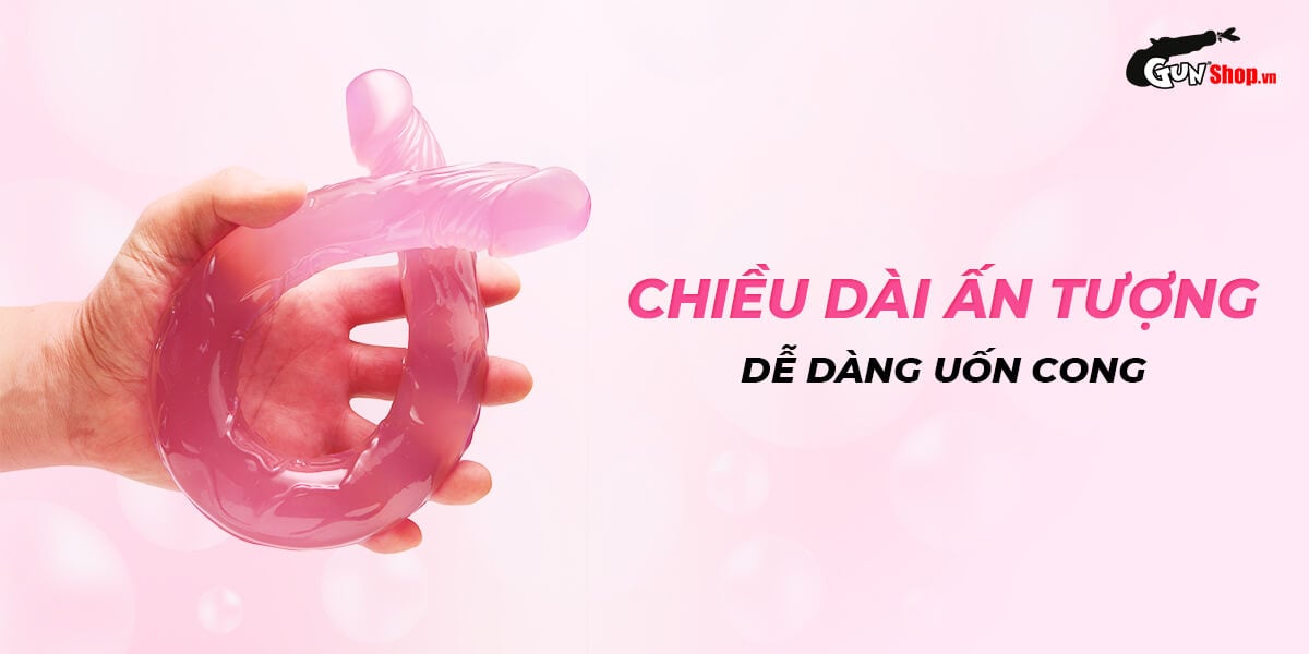 Cửa hàng bán Dương vật giả 2 đầu Chisa Hi-Rubber 12.8 Inch Hồng hàng mới về