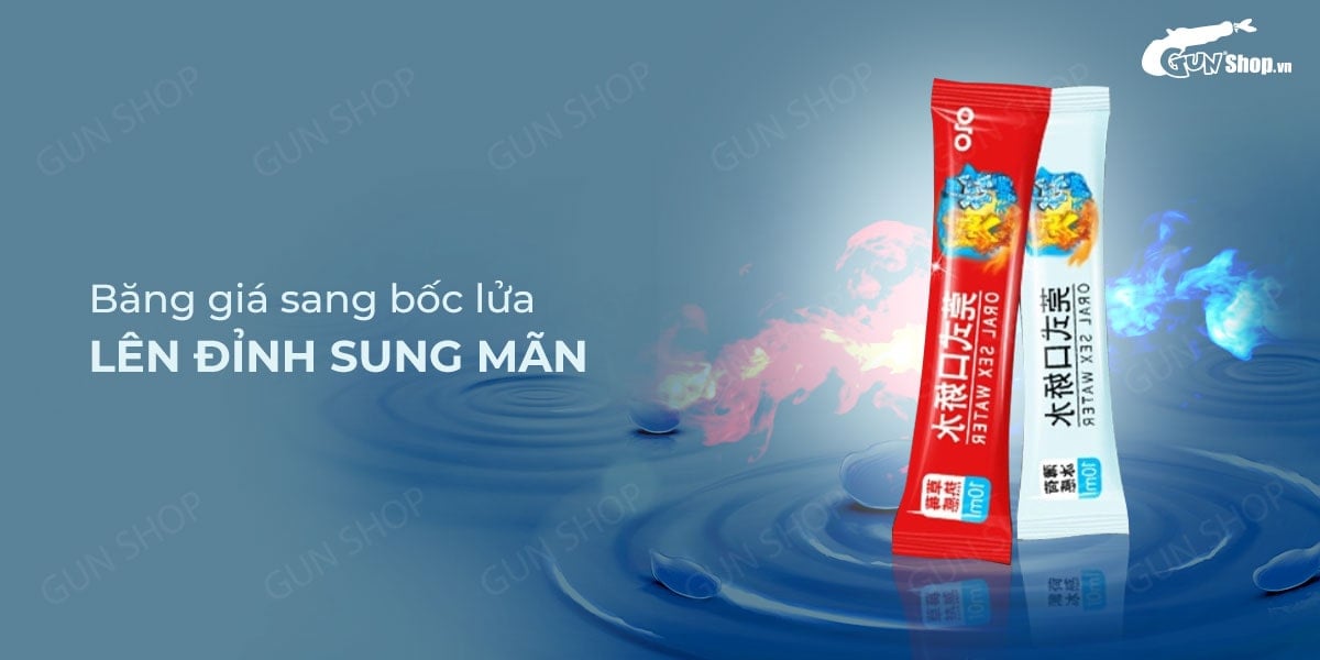  Phân phối Nước tình yêu BJ băng lửa - OLO Oral Sex Water Cool & Hot - Hộp 4 cặp nhập khẩu