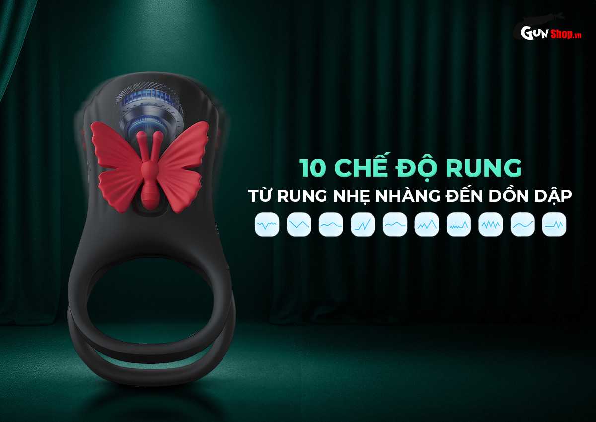 Vòng rung đôi Butterfly Ring tăng khoái cảm cho các cặp đôi