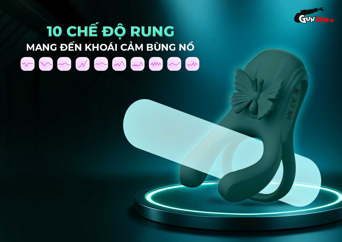Vòng rung đôi Butterfly Ring thế hệ 2 cánh bướm tăng khoái cảm kéo dài cuộc yêu Vòng rung đôi Butterfly Ring thế hệ 2 cánh bướm tăng khoái cảm kéo dài cuộc yêu