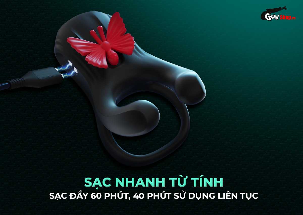 Vòng rung đôi Butterfly Ring thế hệ 2 cánh bướm tăng khoái cảm kéo dài cuộc yêu Vòng rung đôi Butterfly Ring thế hệ 2 cánh bướm tăng khoái cảm kéo dài cuộc yêu