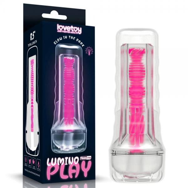 Âm đạo giả như thật Lovetoy Lumino Play Glow Pink silicon trong suốt phát quang
